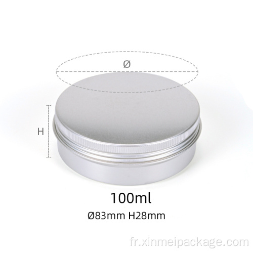 100 ml de bocal en aluminium de 3,3 oz pour le baume à lèvres